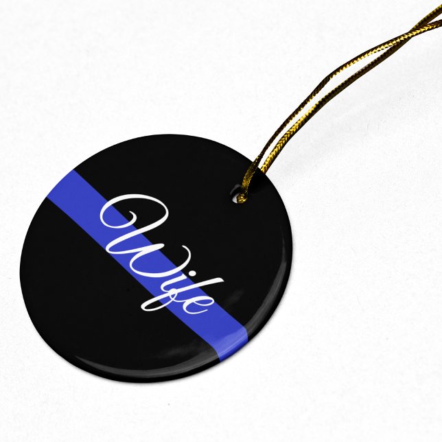 Adorno De Cerámica Línea Azul delgada: Esposa policial (Subido por el creador)