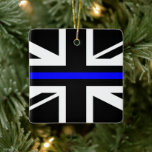 Adorno De Cerámica Línea Azul delgada - Reino Unido<br><div class="desc">"Línea azul delgada" es un término que típicamente se refiere al concepto de policía como la línea que impide que la sociedad descienda en un caos violento[1]. El "azul" en la "delgada línea azul" se refiere al color azul de los uniformes de muchos departamentos de policía. Esta es la versión...</div>