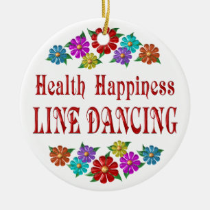Adorno De Cerámica Línea baile de la felicidad de la salud