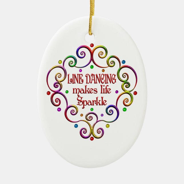 Adorno De Cerámica Línea chispas del baile (Frente)