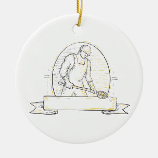 Adorno De Cerámica Línea de acero de Miono de la cucharón del