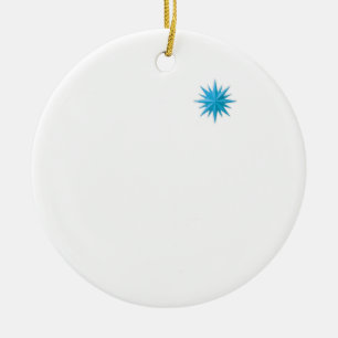 Adorno De Cerámica Línea de Estrella Morava - Azul Claro