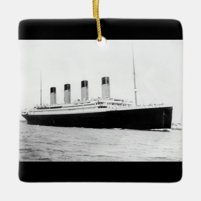 Adorno De Cerámica Línea de pasajeros Titanic RMS (Anverso)