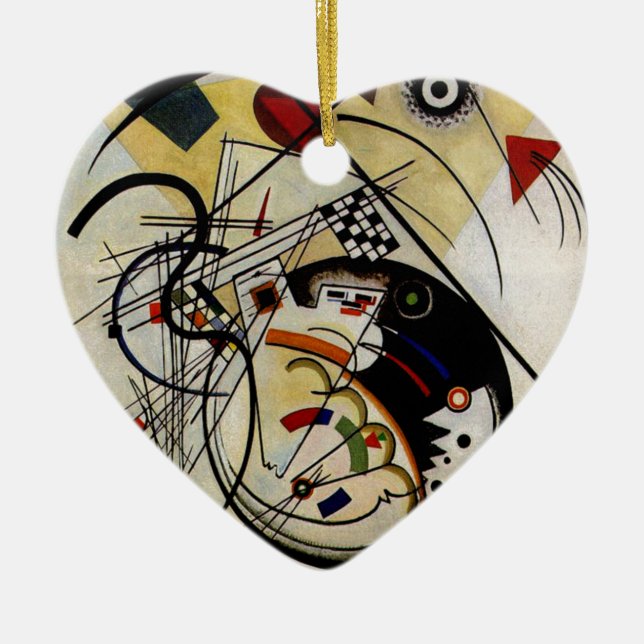 Adorno De Cerámica Línea transversal ininterrumpida de Kandinsky (Frente)