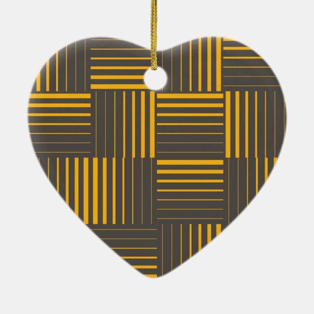 Adorno De Cerámica Líneas amarillas, frescas, únicas, modernas y de m (Atrás)