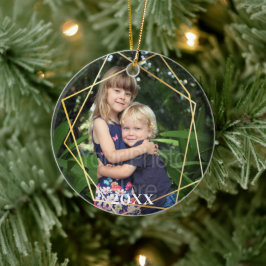 Adorno De Cerámica Líneas de oro geométricas vacaciones de mármol mod