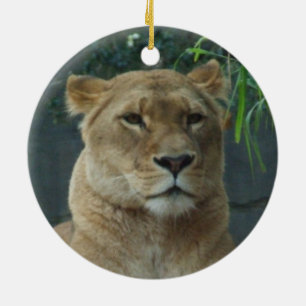 Adorno De Cerámica Lioness Ornament