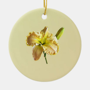 Adorno De Cerámica Lirio amarillo