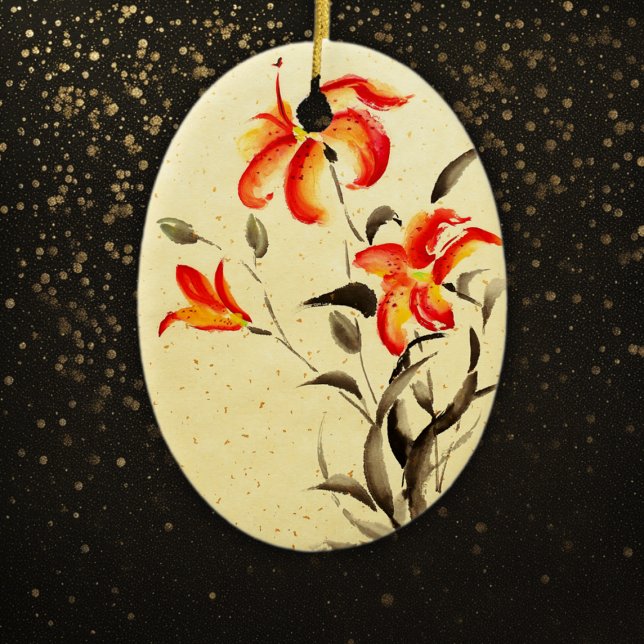 Adorno De Cerámica Lirio tigre - rojo (Subido por el creador)