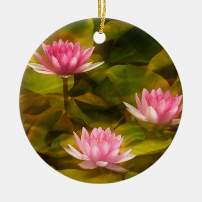 Adorno De Cerámica Lirios de agua artística, California (Frente)