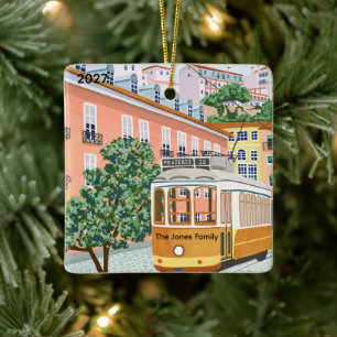 Adorno De Cerámica Lisboa Portugal Viaje Personalizado