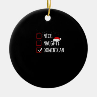 Adorno De Cerámica Lista de Navidad agradable y traviesa dominicana