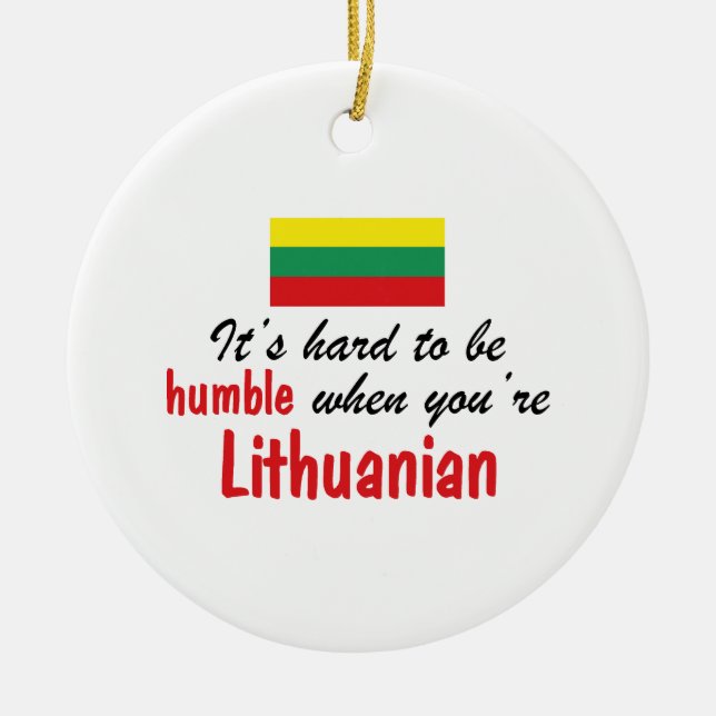 Adorno De Cerámica Lithuanian humilde (Frente)