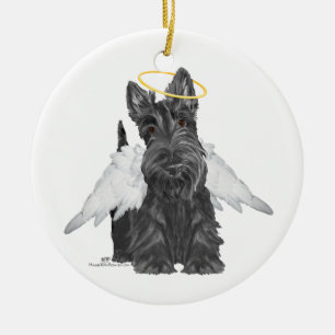 Adorno De Cerámica Little Scottie Angel