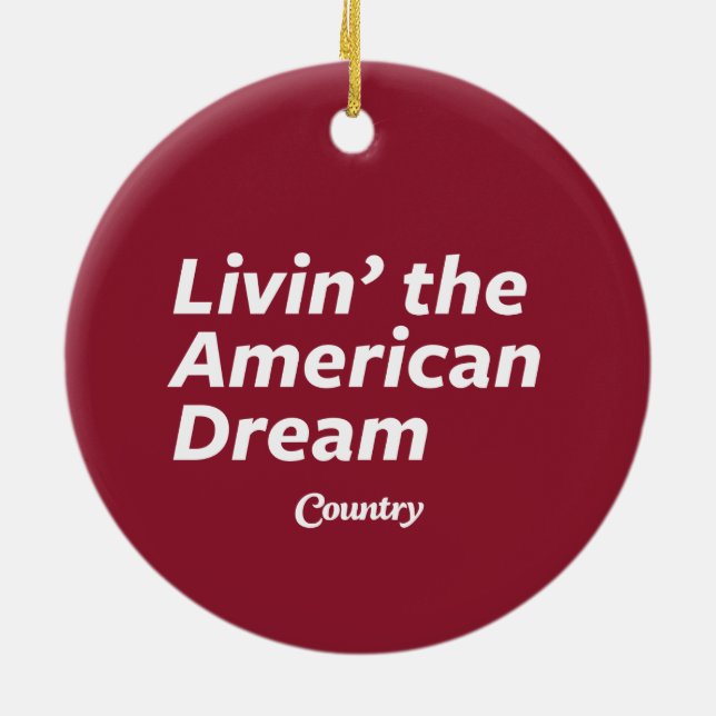 Adorno De Cerámica Livin el sueño americano (Atrás)