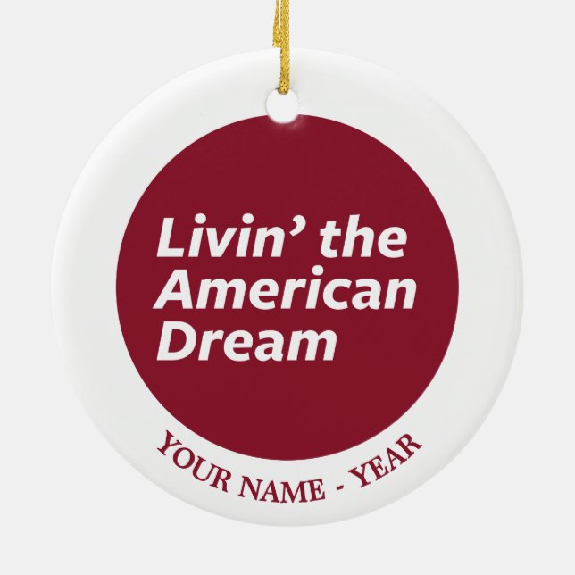 Adorno De Cerámica Livin el sueño americano 2 (Atrás)