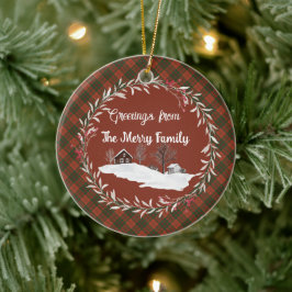 Adorno De Cerámica Livingston Antiguo Original Escocia Tartán