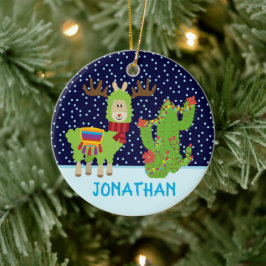 Adorno De Cerámica Llama a Navidades machos con nombre