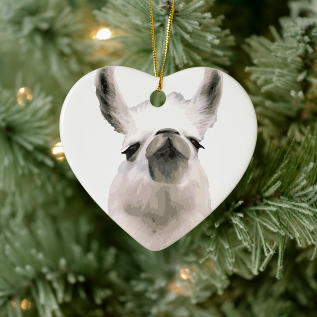 Adorno De Cerámica Llama a Snobby de Snooty Personalizada (Árbol)
