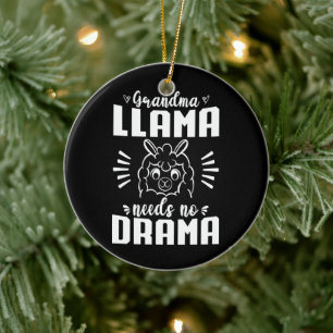 Adorno De Cerámica Llama de abuela no necesita un drama