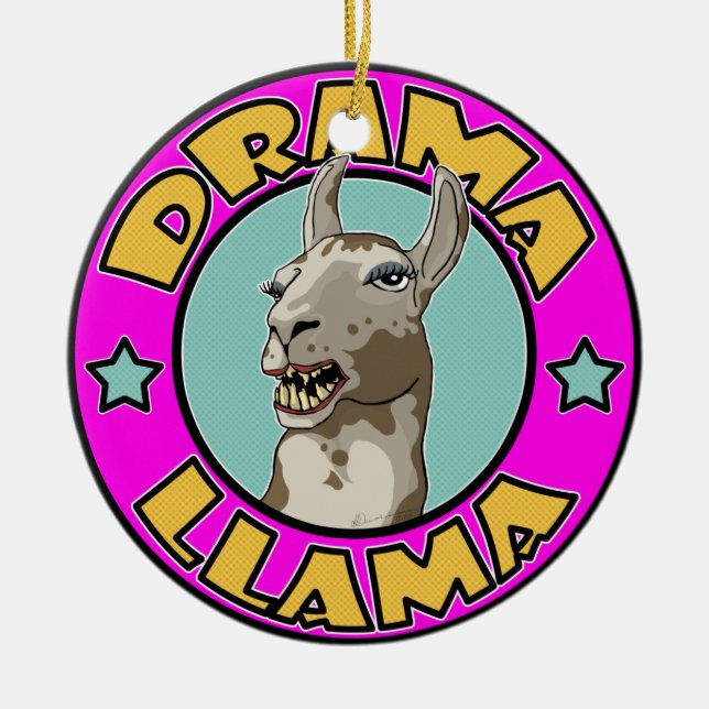 Adorno De Cerámica Llama del drama, (Frente)