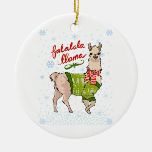 Adorno De Cerámica Llama Falalala Snowy