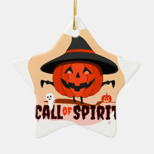 Adorno De Cerámica Llamado de Espíritu de Halloween