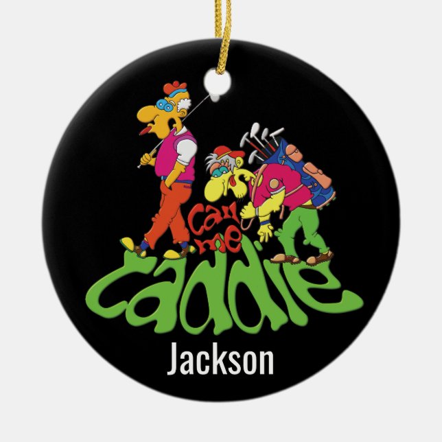 Adorno De Cerámica Llámame Caddie 🏌️ ‍ ♂️ (Frente)