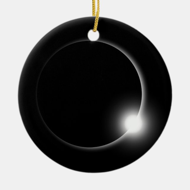 Adorno De Cerámica Llamarada solar de la llamarada de Sun del eclipse (Frente)