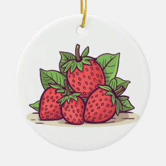 Adorno De Cerámica llavero fresita