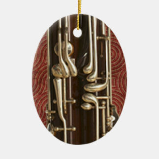 Adorno De Cerámica Llaves del Bassoon en rojo oscuro