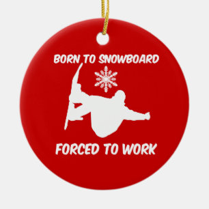 Adorno De Cerámica llevado a la snowboard