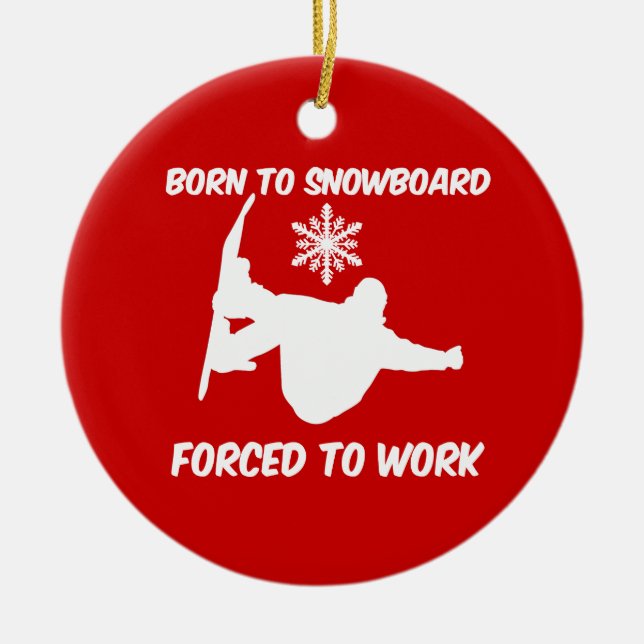 Adorno De Cerámica llevado a la snowboard (Frente)