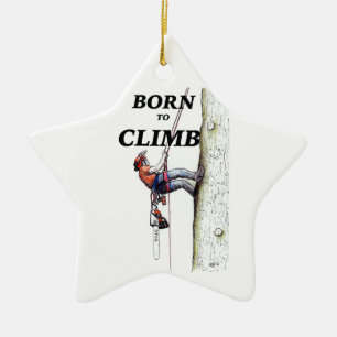 Adorno De Cerámica Llevado subir navidad del arborista del cirujano