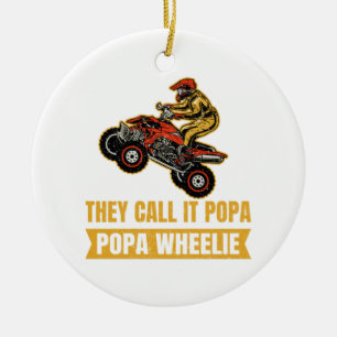 Adorno De Cerámica Lo Llaman Poppa - Poppa Wheelie - ATV
