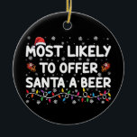 Adorno De Cerámica Lo Más Probable Es Ofrecer Luces A Los Navidades D<br><div class="desc">Lo Más Probable Es Que Los Navidades De Cerveza De Santa A Encendan A Santa Hat</div>