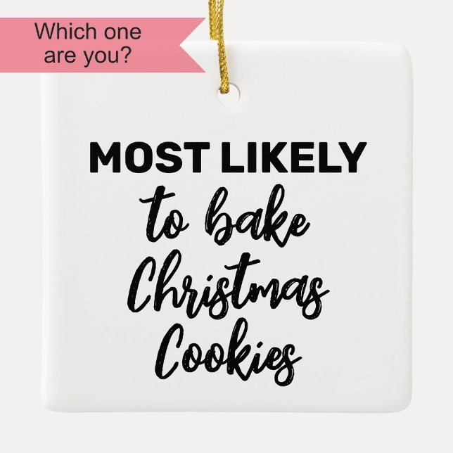 Adorno De Cerámica Lo más probable es que los Navidades cocinen (Subido por el creador)