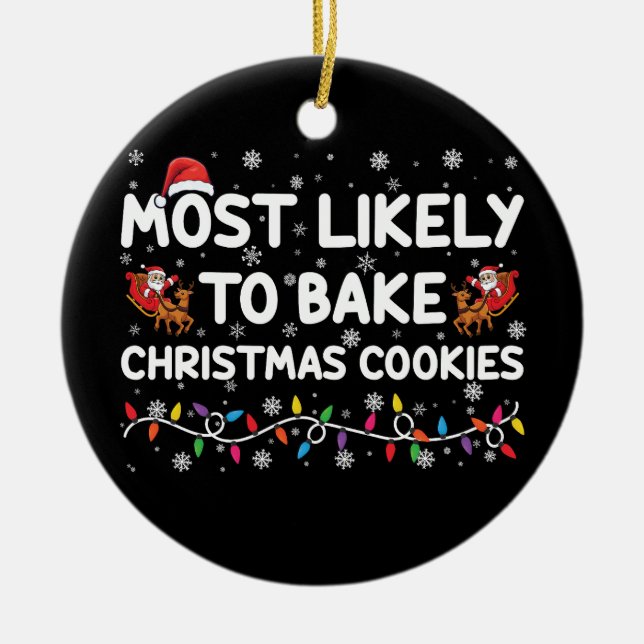 Adorno De Cerámica Lo Más Probable Es Que Los Navidades De Bake Cooki (Frente)