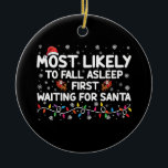 Adorno De Cerámica Lo Más Probable Es Que Se Duerma La Primera Famili<br><div class="desc">Lo Más Probable Es Que Se Duerma La Primera Familia Graciosa De Xmas</div>