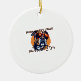 Adorno De Cerámica Lo siento, no puedo, tengo planes con mi perro