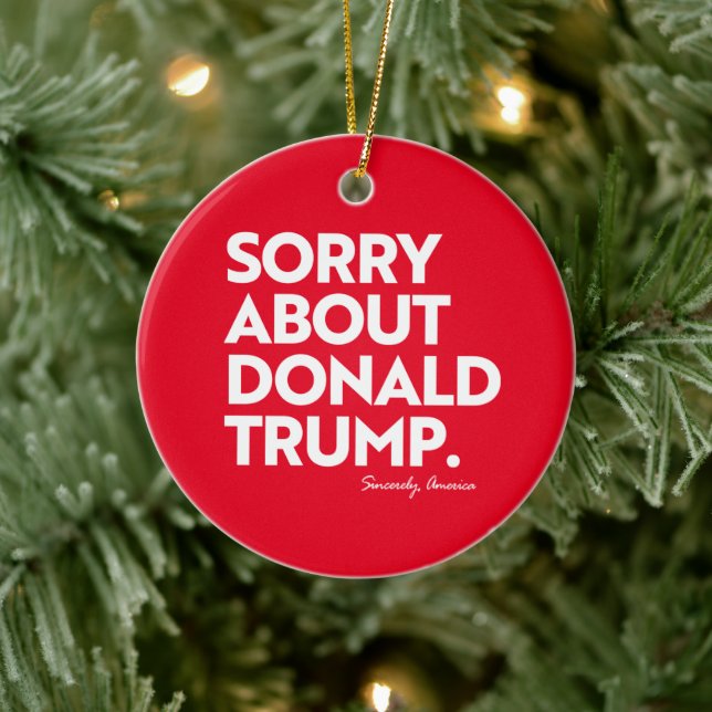 ADORNO DE CERÁMICA LO SIENTO POR TRUMP (Árbol)