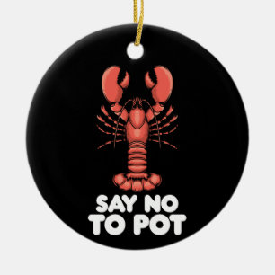Adorno De Cerámica Lobster Di No A La Caza