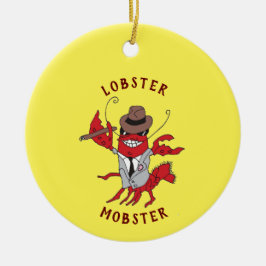 Adorno De Cerámica Lobster Mobster 🦞 Funny Personalizado Gangster