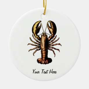Adorno De Cerámica Lobster vintage de moda personalizado