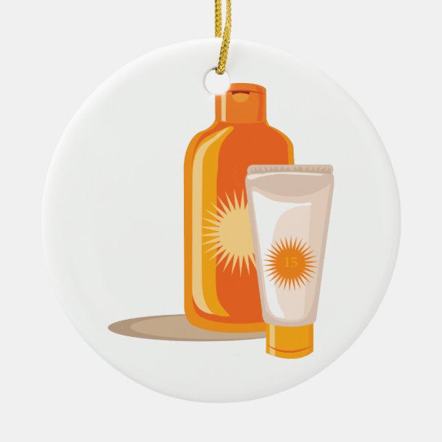 Adorno De Cerámica Loción Suntan (Frente)