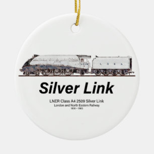 Adorno De Cerámica Locomotora de vapor LNER Clase A4 2509 Silver Link