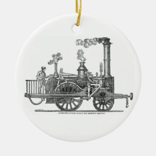 Adorno De Cerámica Locomotora de vapor temprano