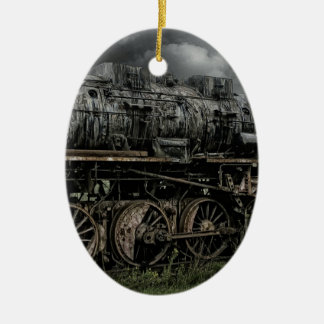 Adorno De Cerámica locomotora de vapor tren ferrocarril vía férrea