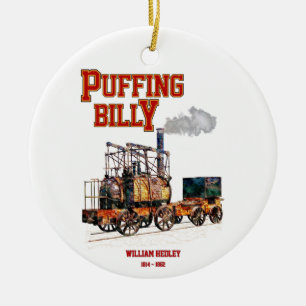 Adorno De Cerámica Locomotora inglesa del tren de vapor Puffing Billy