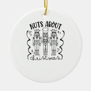 Adorno De Cerámica Locos por la Navidad Funny Navidad Cascanueces